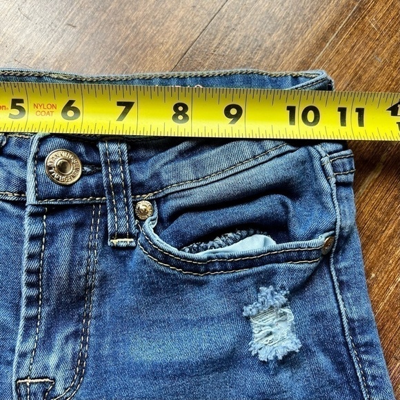 7 For All Mankind Girls Ankle Skinny Jeans Size 10 Blue Medium Wash Denim Kids - Picture 9 of 11
